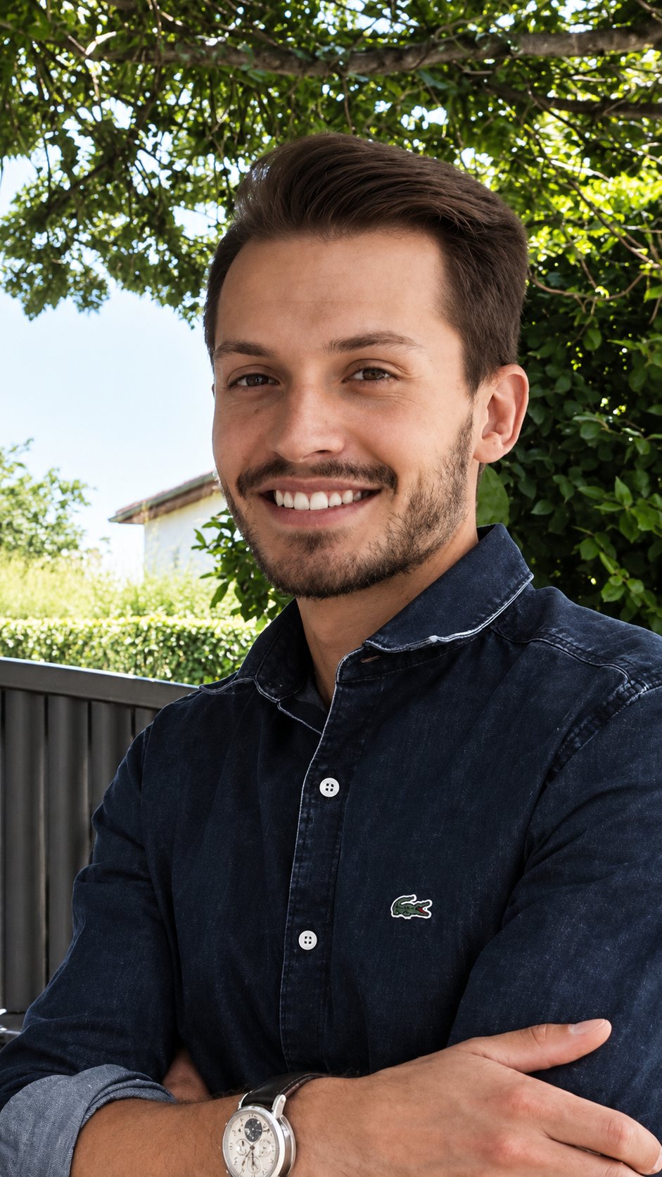 Jérôme, directeur opérationnel, souriant, en noir et blanc